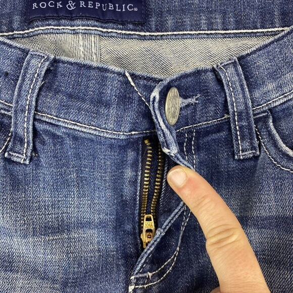 Rock & Republic Women's Kasandra Bootcut Jeans Size 2M Zipper Fly Mid Rise - Picture 4 of 6